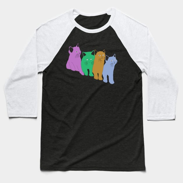 Funny Cats Musical gifts Baseball T-Shirt by Alex